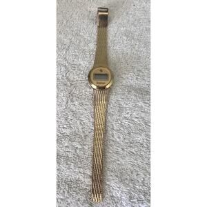 Vintage Armitron Womens Digital Led Watch Gold Tone Needs New Battery
